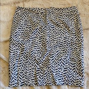 Khaki and blue mini skirt